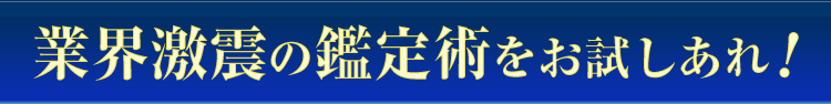業界激震の鑑定術をお試しあれ！